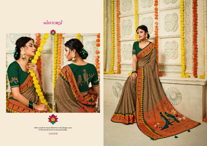 Karma By Mintorsi 26001-26012 Designer Sarees Catalog